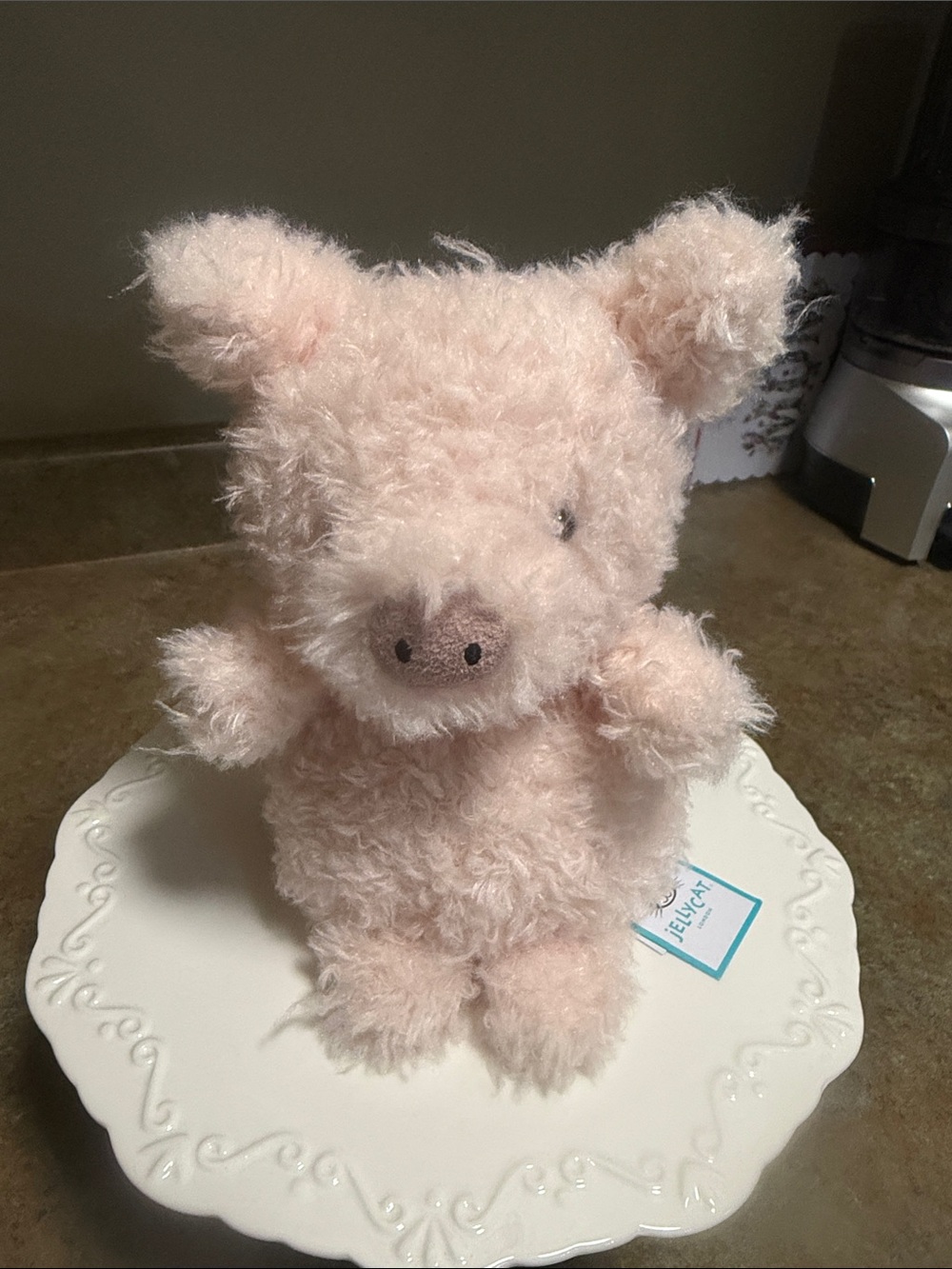 Jellycat Pale Blush Fluffy Piglet Plush LITTLE PIG